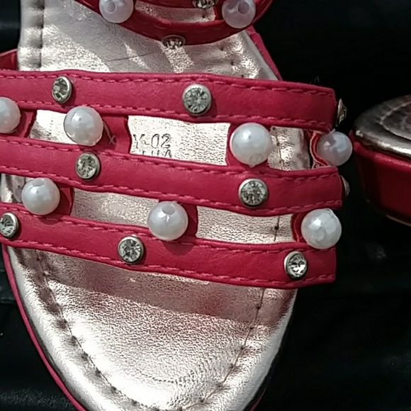 PINK BLING WEDGE HEELS - Picture 3 of 7